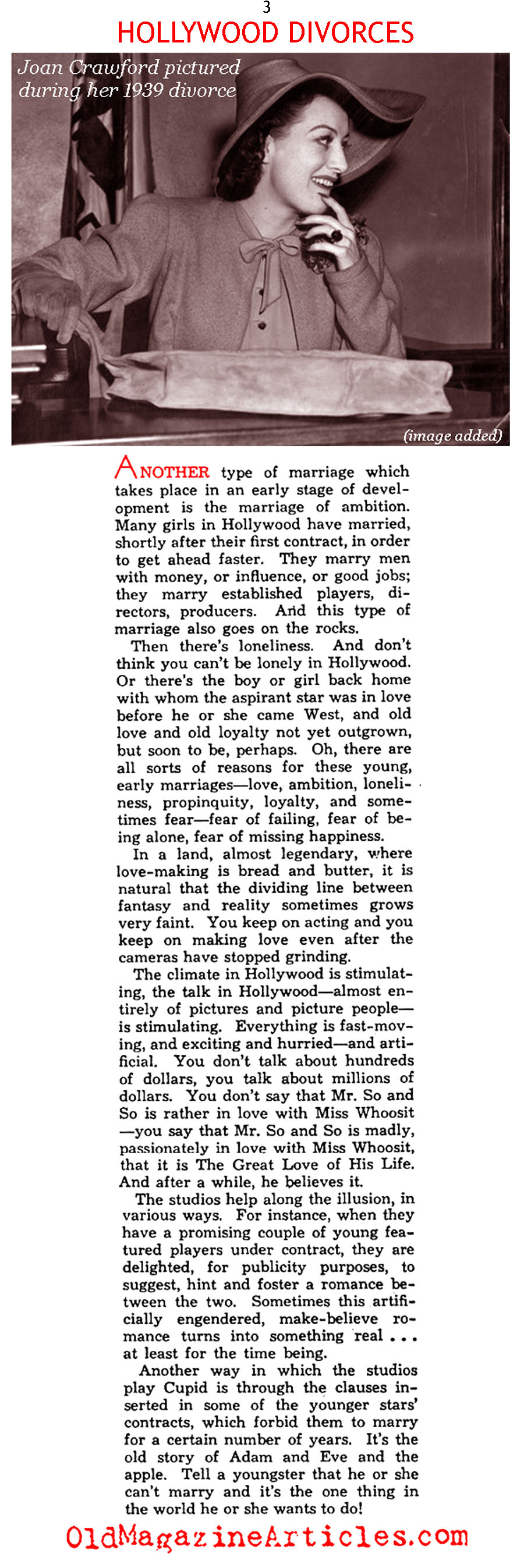 Hollywood's Case Against Monogamy (Photoplay Magazine, 1938)